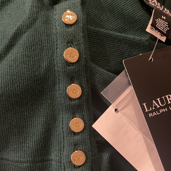 Lauren Ralph Lauren Cotton-Blend Turtleneck Dress - Picture 9 of 9